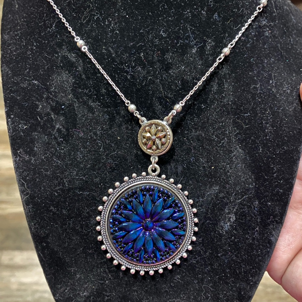 Grandmother’s Buttons Necklace with matching earrings